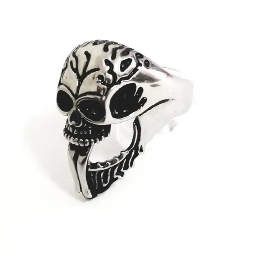 New‎ stainless steel skull ring size 12